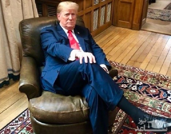 ترامپ روی صندلی چرچیل