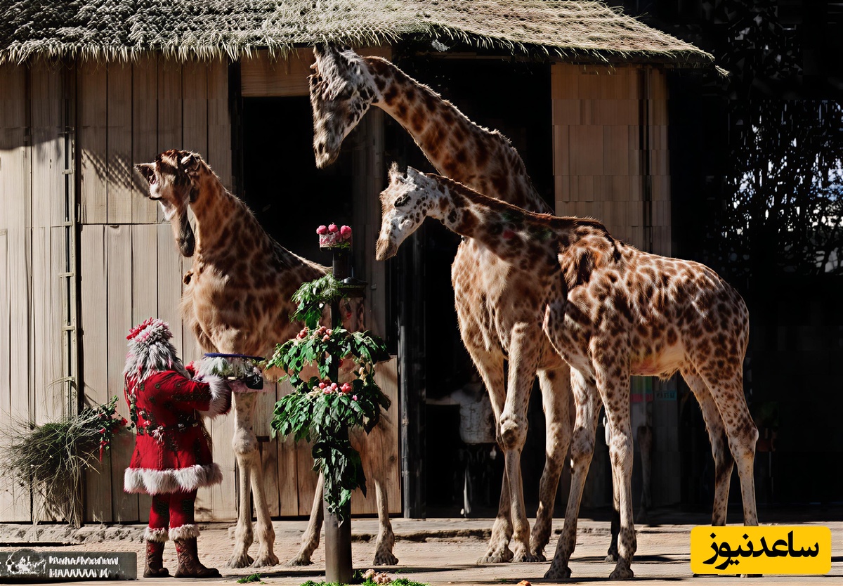 (ویدیو) مستند حیات وحش: خوراکی‌های کریسمسی و حیوانات خوشحال/ حال‌وهوای متفاوت در باغ‌وحش برلین