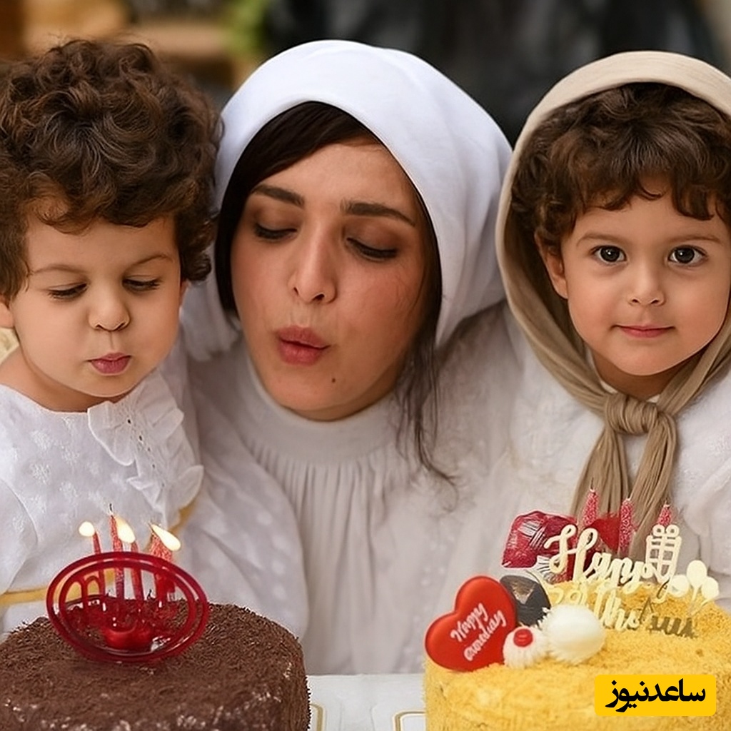 بهنوش طباطبایی و فرزندانش در سریال سوشون