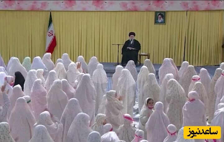 کف زدن و تشویق رهبر انقلاب پس از اجرای زیبای  فرشته کوچولو های زمینی در جشن تکلیفشان/ دختران ایرانی همیشه مایه مباهات آقا هستند+ویدیو