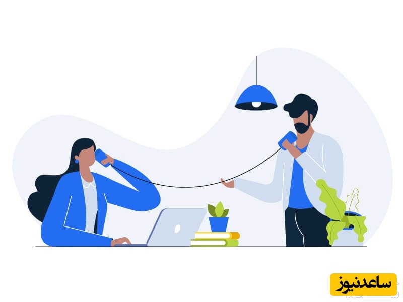 کارشناس و مشتری کارتونی