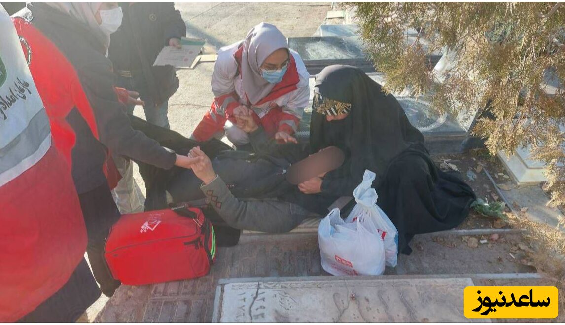 تصویرى از ملیکا حسینى، امدادگر مجروح هلال احمر در حادثه گلزار شهداى کرمان