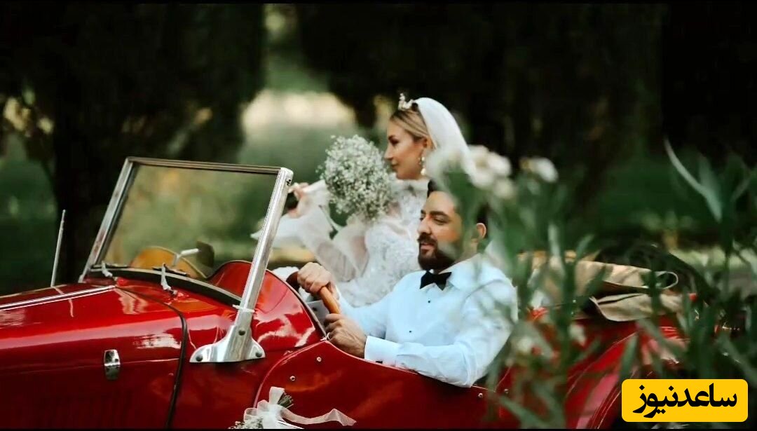 نگاهی به سبک لباس عروس مینا مختاری و کت و شلوار دامادی بهرام رادان+ویدیو