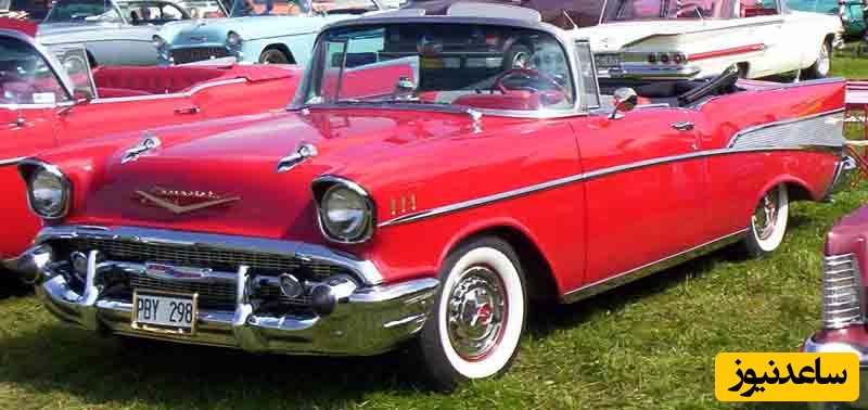 (ویدیو) فقط ببینید 70 سال پیش چه ساخته‌اند! آپشن‌های جادویی در دل زیباترین شورولت قرمز کلاسیک جهان