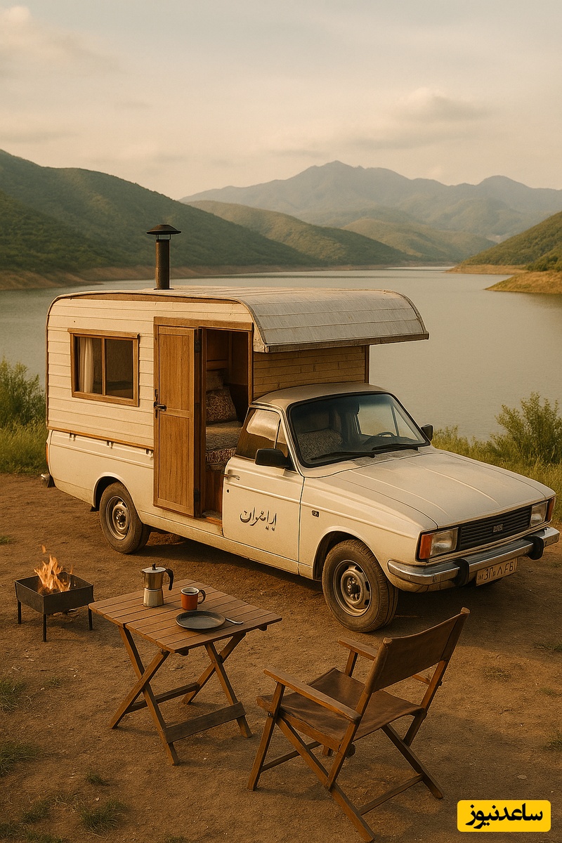 خلاقیت تحسین برانگیز راننده ایرانی برای تبدیل پیکان وانت به کمپر فول امکانات با ویو ابدی، واجب شد با این یه شمالی بریم / هنر نزد ایرانیان و است و بس🤣