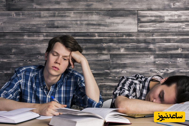 کم خوابی و کسلی یک نوجوان در مدرسه