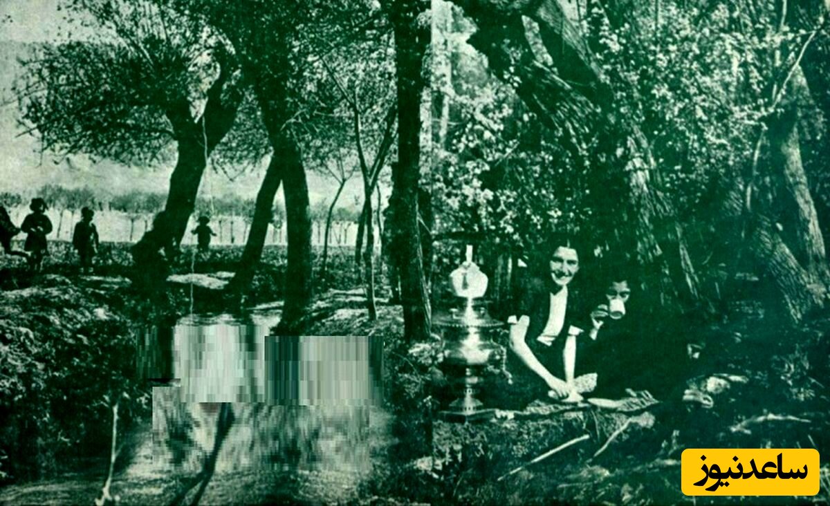 تصاویر جالب از مراسم سیزده بدر مفصل زنان جوان حرمسرای ناصرالدین شاه قاجار در باغ