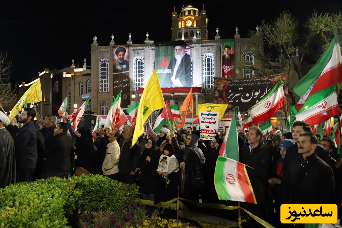 تحمع مردم تبریز  در شب 54 ام تجمعات شبانه