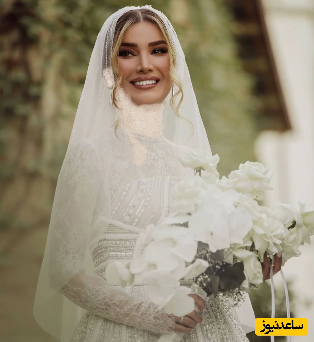 نگاهی به لباس عروس اروپایی و آکسسوری باشکوه متین ستوده، دست مریزاد به طراحش عالی شده + بررسی جزئیات و سبک استایل تازه عروس سینما / عکس