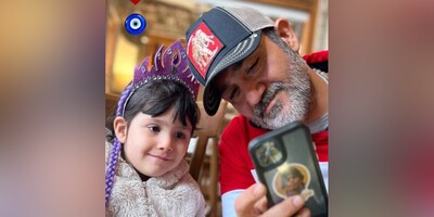 اولین عکسی که مهران غفوریان با دخترش هانا گرفت / تصویر جالب اولین روز بابا شدن آقای بازیگر