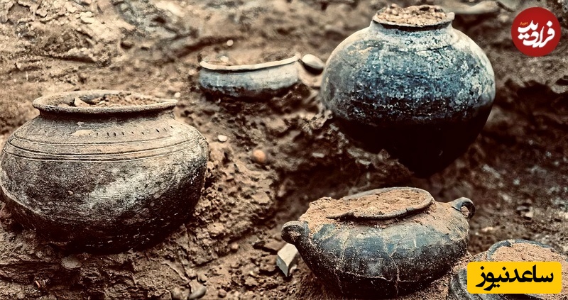 برخی از ظروف سفالی کشف شده در مقبره باستانی