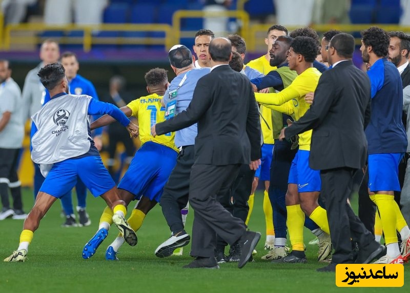 هوادارن الهلال و النصر در عربستان به جان هم افتادند+فیلم