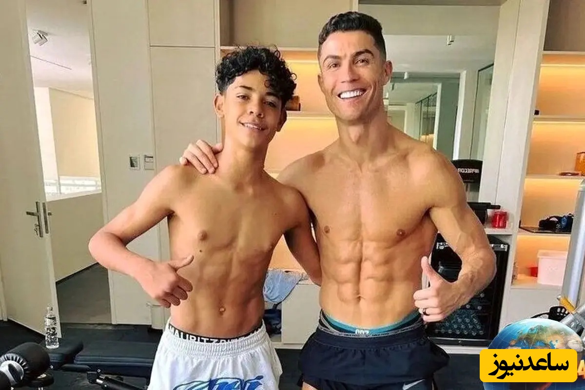 رقابت دیدنی کریستیانو رونالدو و پسرش جونیور