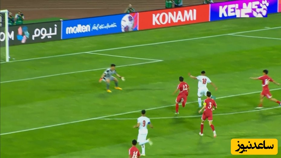 گل سوم ایران به کره‌ شمالی / یخ امیرحسین آخر بازی باز شد!