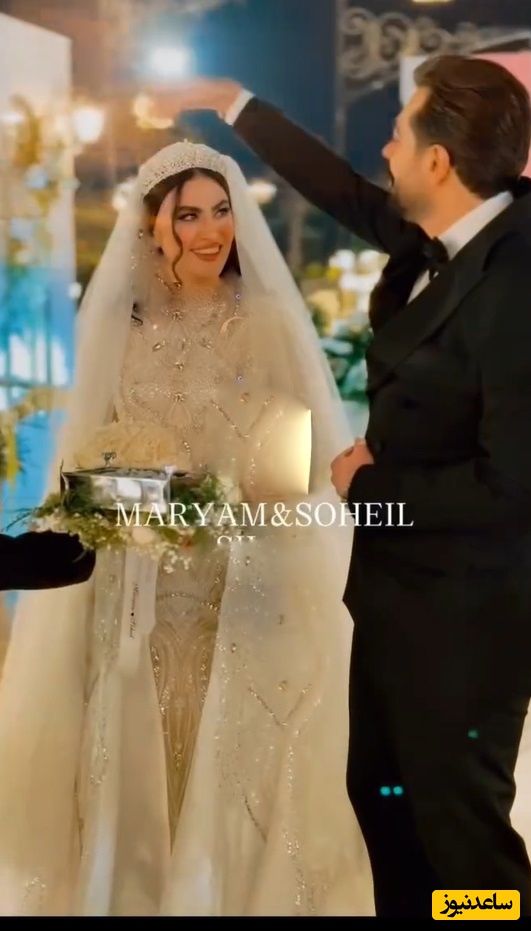 لحظه ورود باشکوه مریم مومن و همسرش سهیل قاصدی به تالار عروسی مزین شده با آتش بازی شورانگیز/ عشقتون پایدار قشنگا