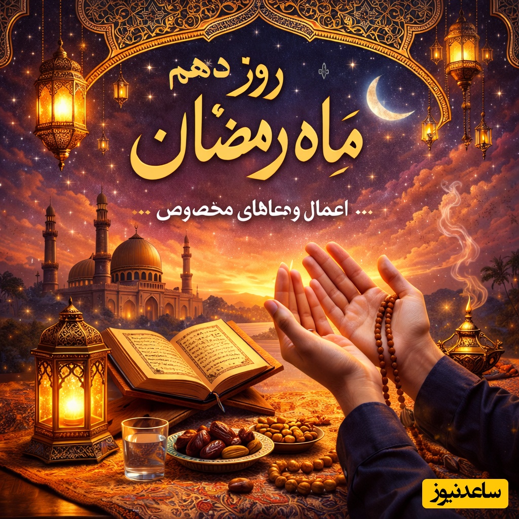 دهمین روز مهمانی خدا؛ دعای امروز و اعمال پرفضیلت رمضان + تلاوت جزء 10 قرآن کریم با صدای استاد معتز آقایی + ویدئو
