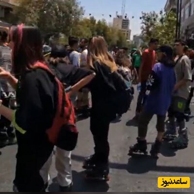 اسکیت بازی مهیج دختران بی حجاب ایرانی با پسران در خیابان های شیراز +ویدئو