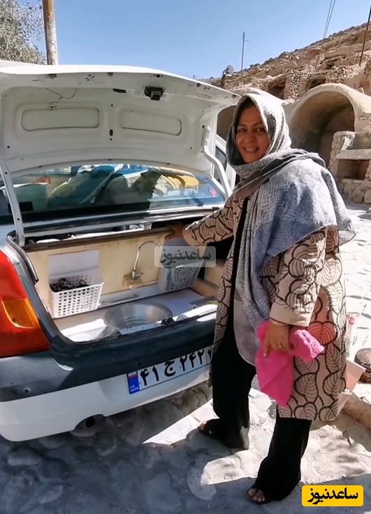 فیلم/خلاقیت تحسین برانگیز بانوی سبزواری در تبدیل خودروی L90 به کمپر مسافرتی حماسه آفرید/ حتی برا سیب‌زمینی پیاز هم جای منحصربه‌فرد داره😍