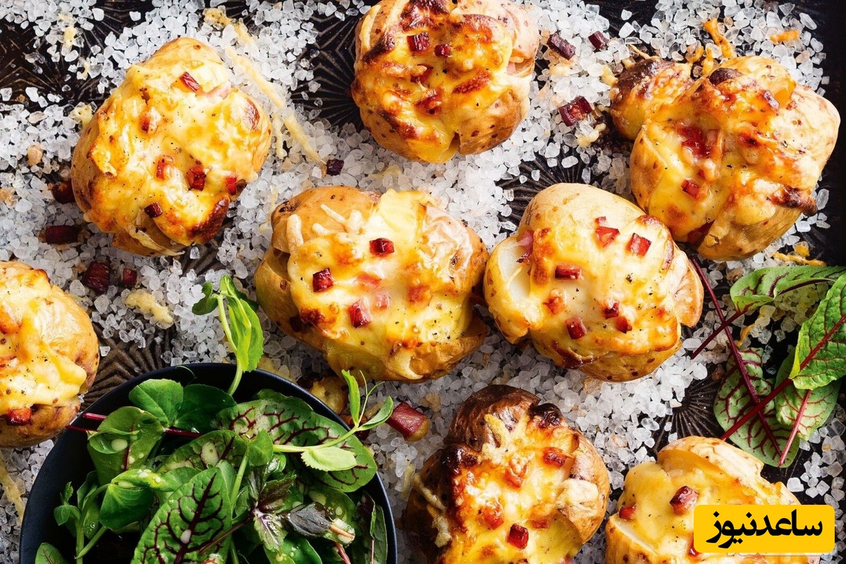 طرز تهیه سیب زمینی تنوری با پنیر/ لذیذ و ساده ترین غذا با سیب زمینی+ عکس