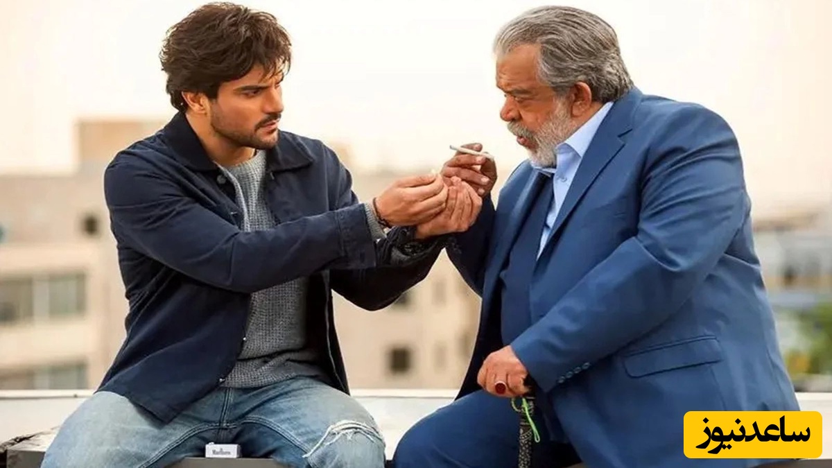 پدر و پسری های جذاب سینا مهراد آقازاده سینمای ایران و حسن پورشیرازی در پشت صحنه سریال بدنام+عکس