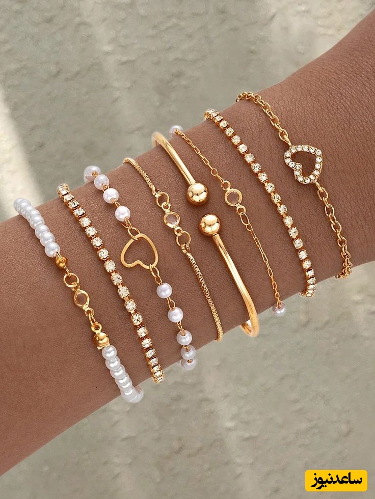 دستبند اسپرت دخترانه طلا