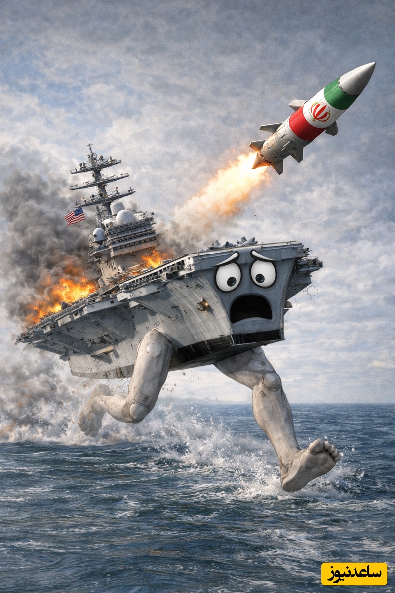 ببینید| ناو آبراهام لینکلن ترامپ پا به فرار گذاشت!/ این موشک با کلاهک عظیم قایق بادی‌های ترامپ را نابود میکند+ ویدیو