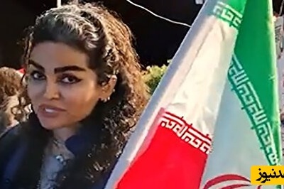 تصاویر دختر بی‌حجاب با پرچم ایران تا 3 صبح در خیابان