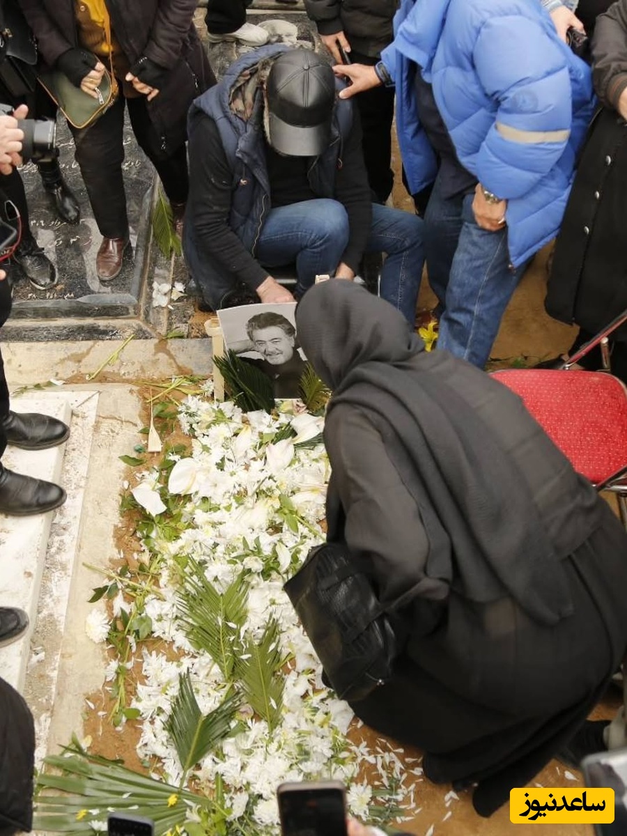 اشک های آبشار گونه آرزو افشار(آفرین سریال آوای باران) بر سر خانه ابدی رضا رویگری دل همه رو خون کرد+فیلم