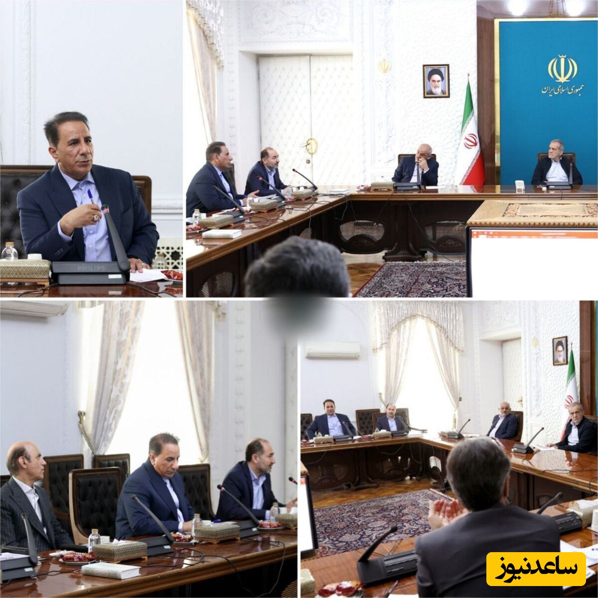 حضور مهدی جهانگیری در جلسه با پزشکیان