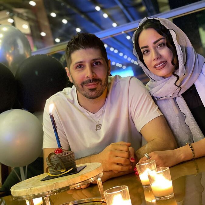 شبنم علیخانی در کنار همسرش حامد تاری وردی