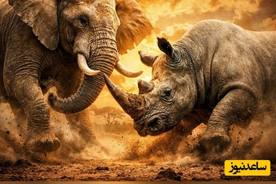ویدئوی حیات وحش روز؛ این ماجرای راز بقا: فیل یا کرگدن؟ تماشای لحظه بی‌رحمانه شاخ‌وشانه کشیدن دو غول حیات‌وحش برای یکدیگر!