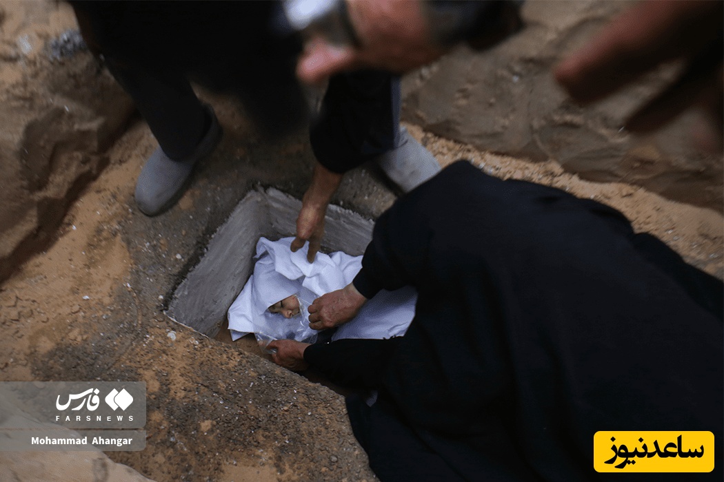 تصاویر جانگداز از تشییع پیکر شهید خردسالِ جنگ رمضان