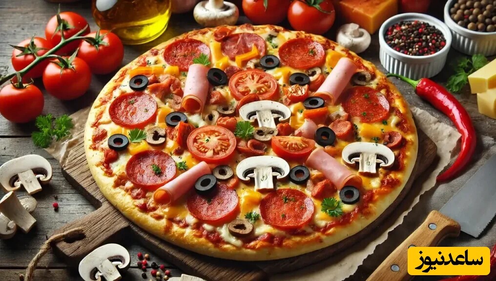 ویدیو | طرز تهیه پیتزای طرح گل منحصربه‌فرد در کمترین زمان / انگشت‌هات رو هم با این غذا میخوری!