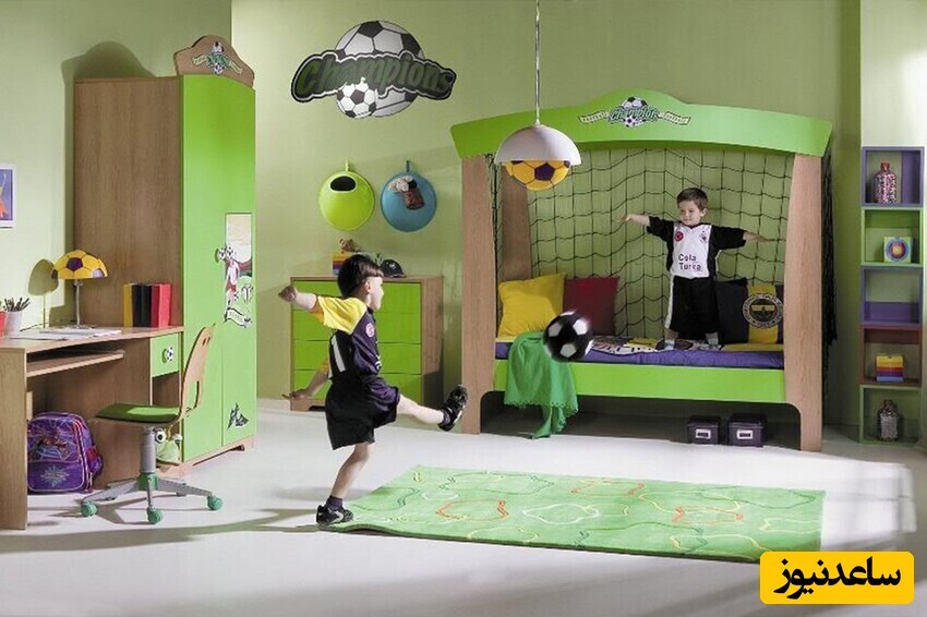 خلاقیت منحصر به فرد پدر و مادران ایرانی برای طراحی اتاق خواب پسرانشان با طرح فوتبالی/ جذاب، زیبا و دلنشین+عکس