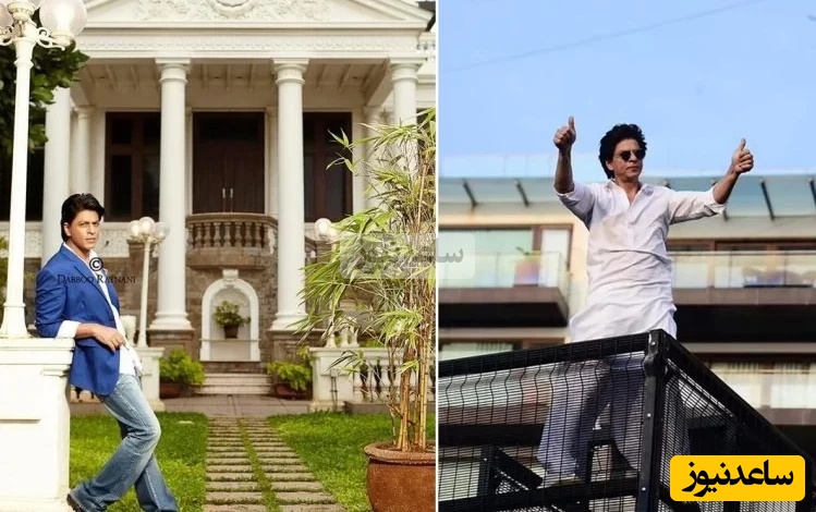 گشتی در عمارت مجلل و لاکچری شاهرخ خان با چیدمان شیک و شاهانه/ این دیگه خونه نیست شبیه قصر فراعنه مصره+ویدیو