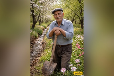 خلاقیت تحسین برانگیز کشاورز تبریزی در آبیاری ابتکاری با کمترین امکانات شاهکاریه برا خودش/ 1000 آفرین به این ذهن پر از ایده