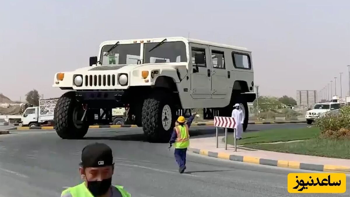 شیخ رنگین کمانی صاحب بزرگترین خودرو آفرود جهان/ واقعی یا فتوشاپ؟