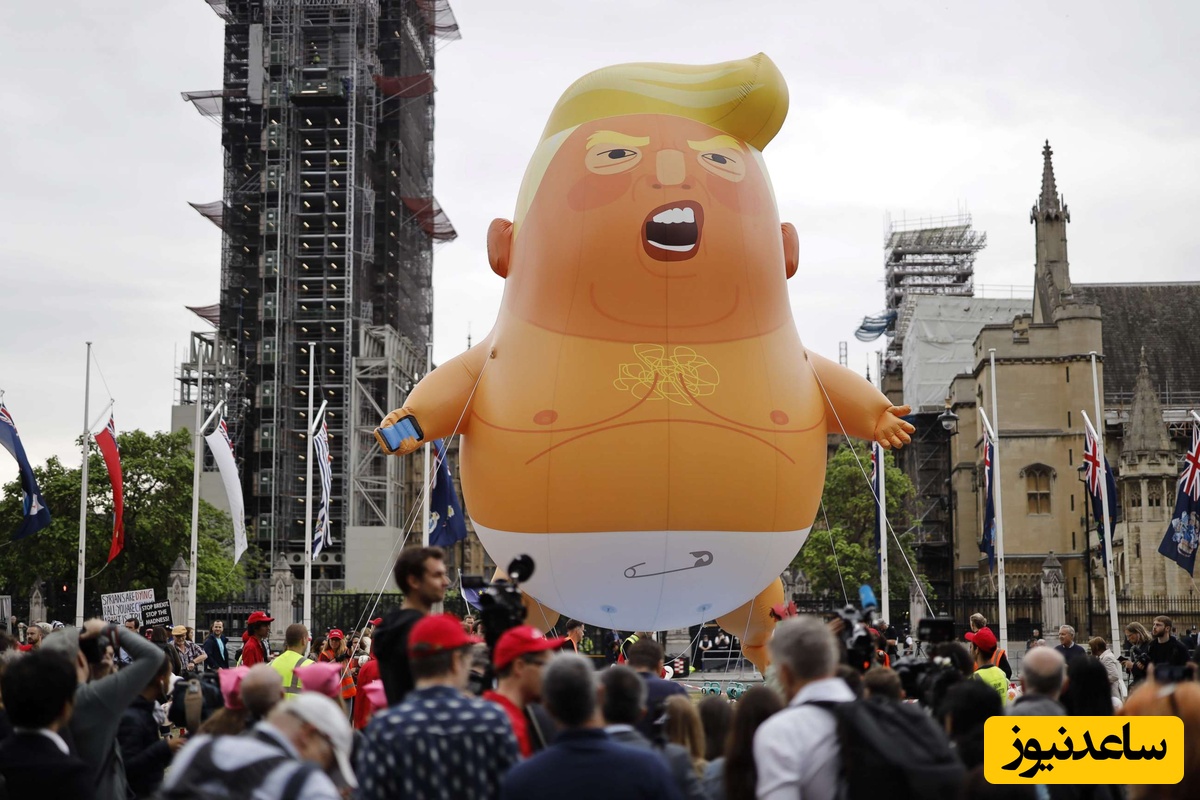 لندن آماده استقبال از رئیس‌جمهور آمریکا با چاشنی طعنه؛ «بچه ترامپ» دوباره به هوا می‌رود! +ویدیو