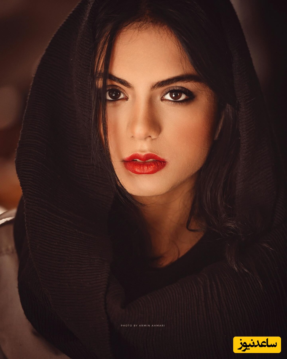 پرتره هنری و جذاب سارا حاتمی در هوای برفی و رنگین کمان😍