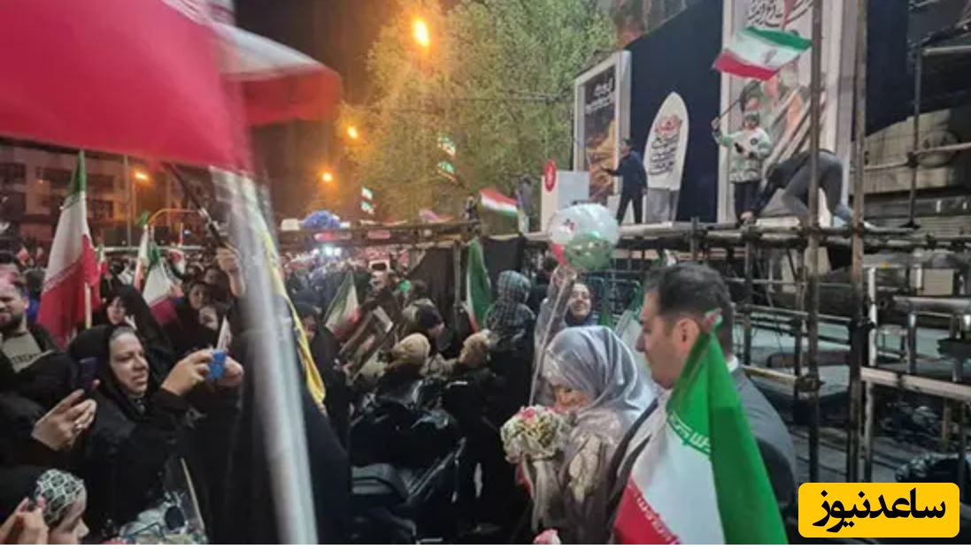 حضور یک عروس و داماد در تجمع‌های شبانه تهران