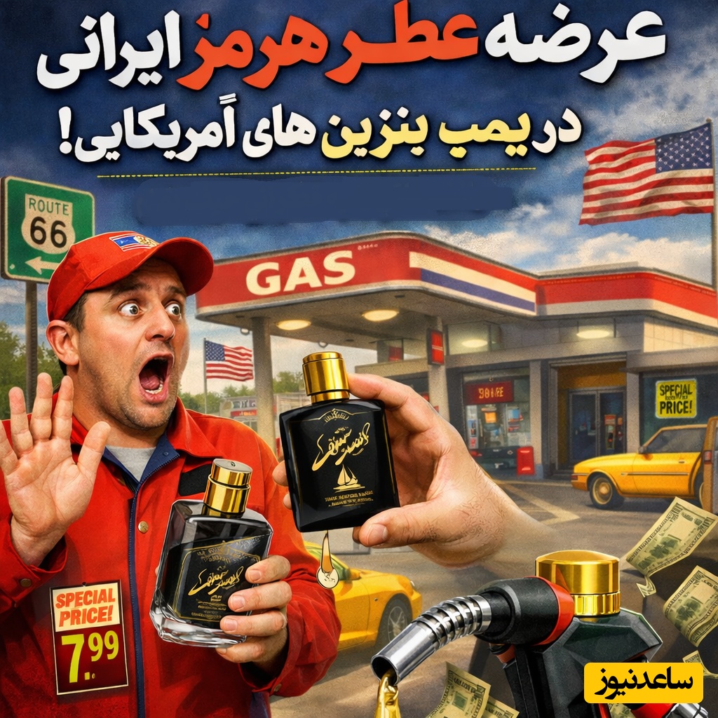 عرضه عطر هرمز ایرانی در پمپ بنزین های آمریکایی / مواظب باش یه قطرش هم حیف نشه🤣