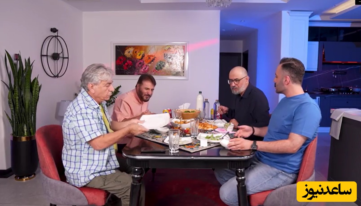نگاهی به چیدمان منزل شاهانه و مدرن سیاوش مفیدی در برنامه «شام ایرانی» / از مبلمان و کابینت‌های اروپایی آشپزخانه تا تابلوی هنری/ سیدجواد هاشمی مات و مبهوت موند!