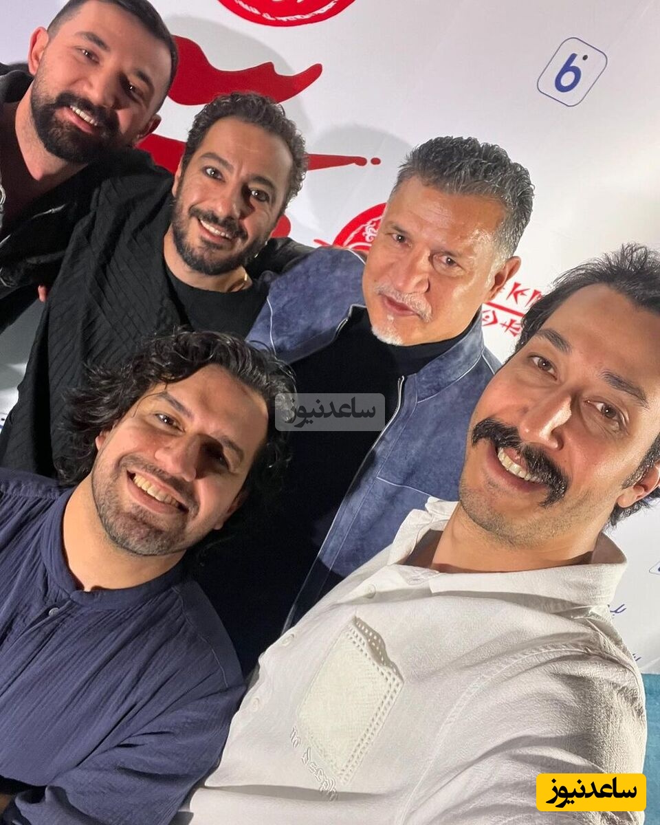 سلفی دوتایی بهرام افشاری، پسر 2متری سینمای ایران با علی دایی، شهریار فوتبال خاورمیانه/ تیپ رو ببین یا خدااا+عکس