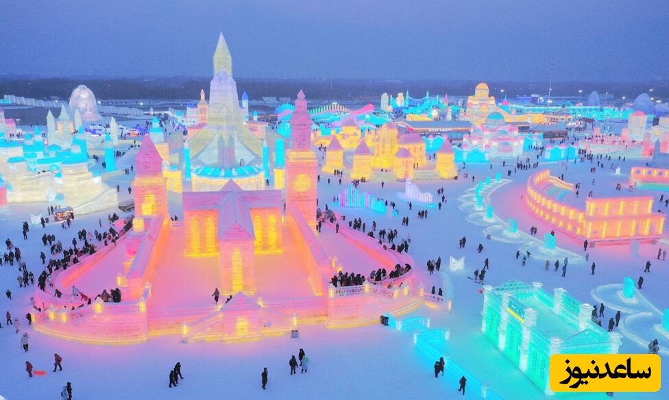 ویدئویی شگفت انگیز از روند ساخت بزرگترین شهر یخی و تفریحی «هاربین چین» / چه تلاش و زحمتی پشت این اثر هنری خارق العاده بوده!