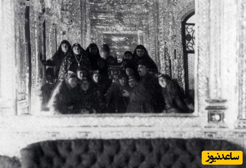 سلفی ناصرالدین شاه با زنانش
