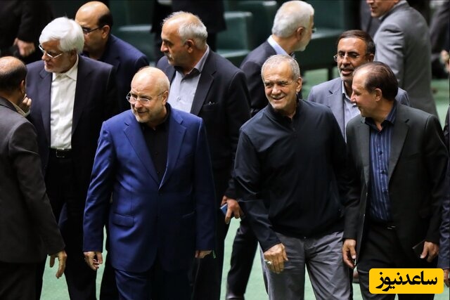 مسعود پزشکیان و محمد باقر قالیباف