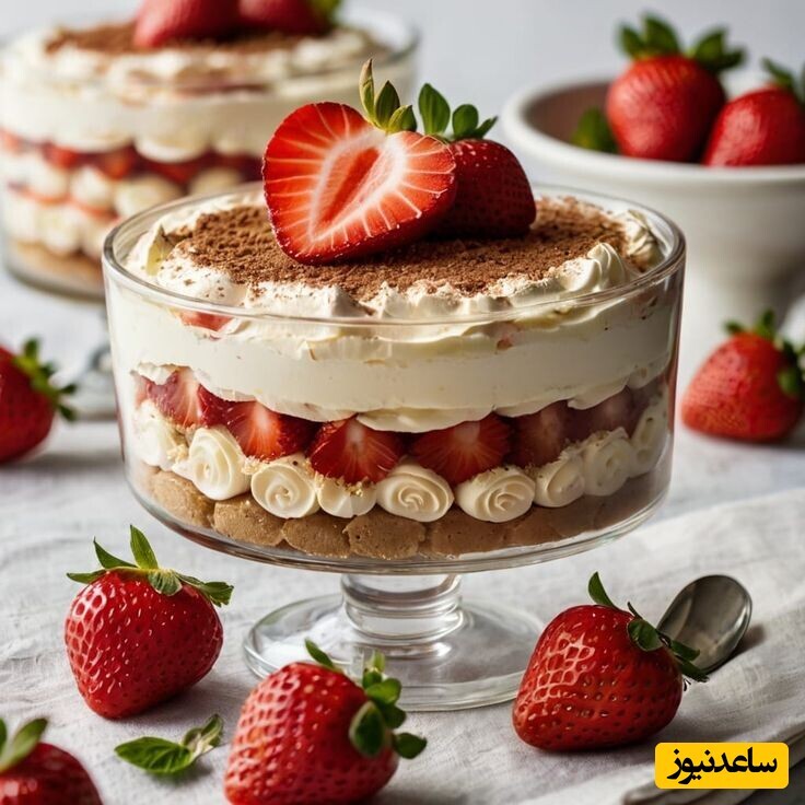 ویدیو | دسرهای بین المللی؛ طرز تهیه تیرامیسو توت فرنگی خوشمزه و متفاوت با لیدی فینگر