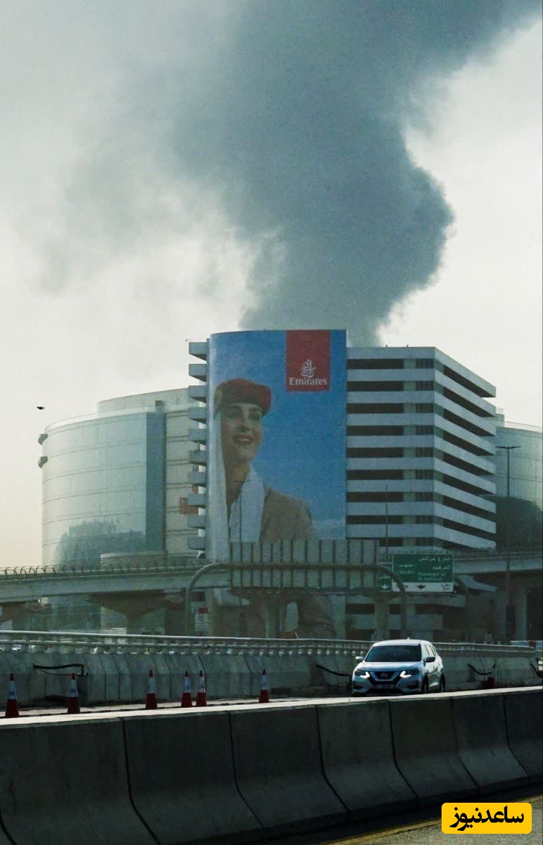 (ویدئو) دبی در آتش؛ تأسیسات مرتبط با فرودگاه در حال ذوب!