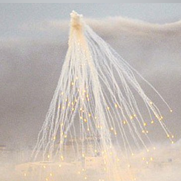 (فیلم)بمباران جنوب لبنان با بمب های فسفر سفید توسط صهیونیست‌ها