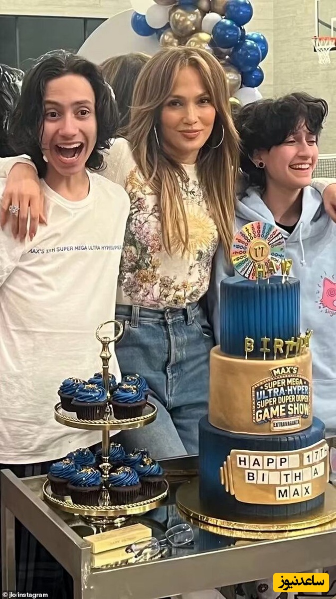 نگاهی به  ابراز احساسات  جنیفر لوپز در تولد 14 سالگی دوقلوهایش " اما و مکسیمیلیان"